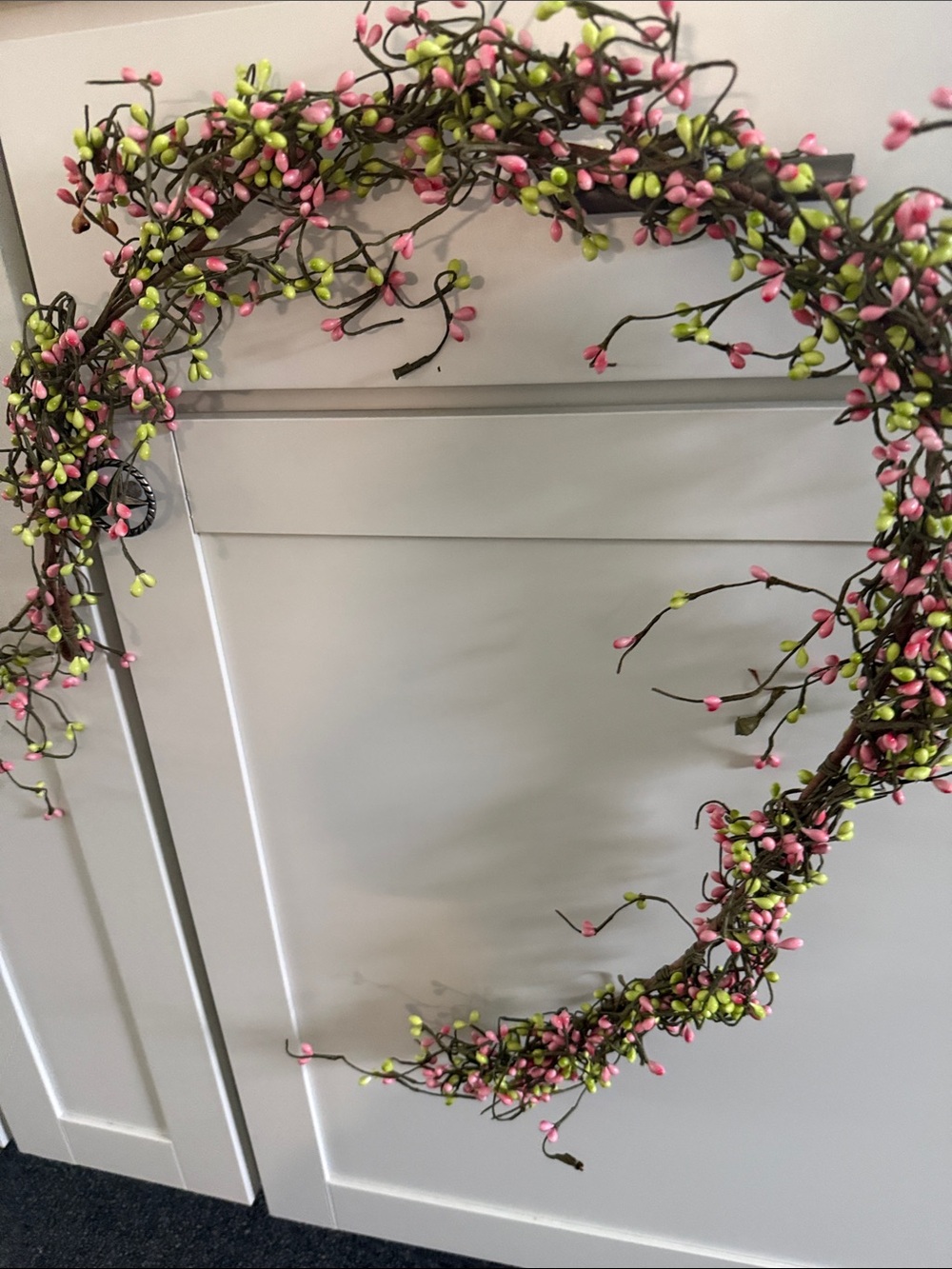Pink and Green Berry Wreath small wreath